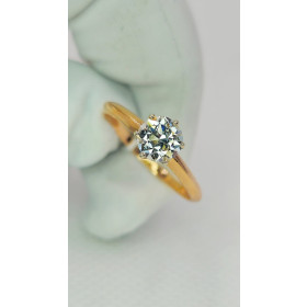 Каблучка із червоного і білого золота з діамантом 0,750 ct